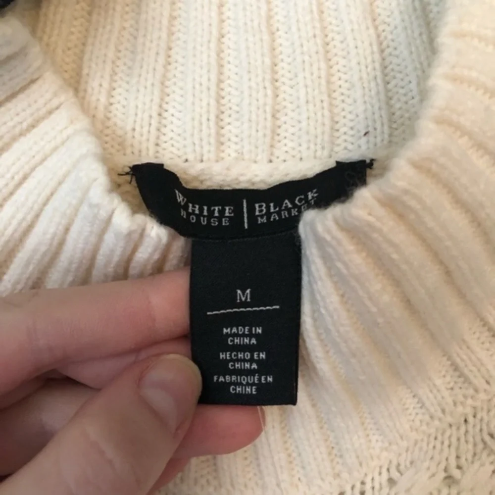 NWT WHBM Sleeveless Ivory Tabard Sweater